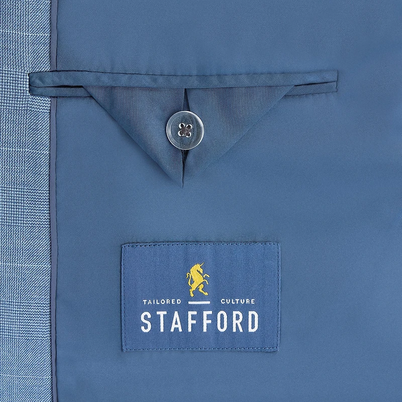 Stafford Coolmax All Season Ecomade Mens Classic Fit Plaid Suit Jacket