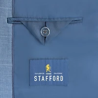Stafford Coolmax All Season Ecomade Mens Classic Fit Plaid Suit Jacket