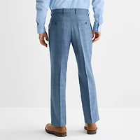 Stafford Coolmax All Season Ecomade Mens Classic Fit Plaid Flat Front Suit Pant