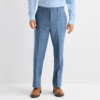 Stafford Coolmax All Season Ecomade Mens Classic Fit Plaid Flat Front Suit Pant