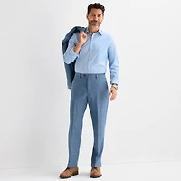 Stafford Coolmax All Season Ecomade Mens Classic Fit Plaid Flat Front Suit Pant