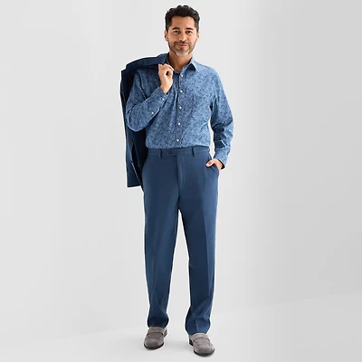 Stafford Coolmax All Season Ecomade Birdseye Signature Mens STRETCH FABRIC Classic Fit Flat Front Suit Pant