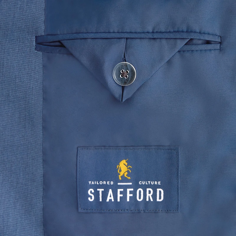 Stafford Coolmax All Season Ecomade Birdseye Signature Mens Stretch Fabric Classic Fit Suit Jacket