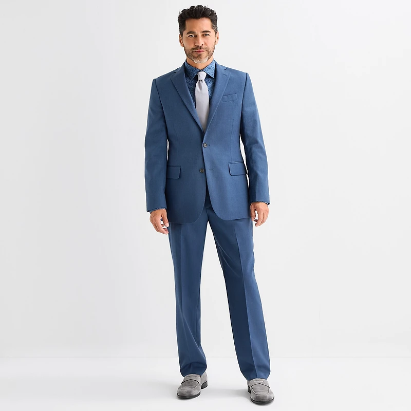 Stafford Coolmax All Season Ecomade Birdseye Signature Mens Stretch Fabric Classic Fit Suit Jacket