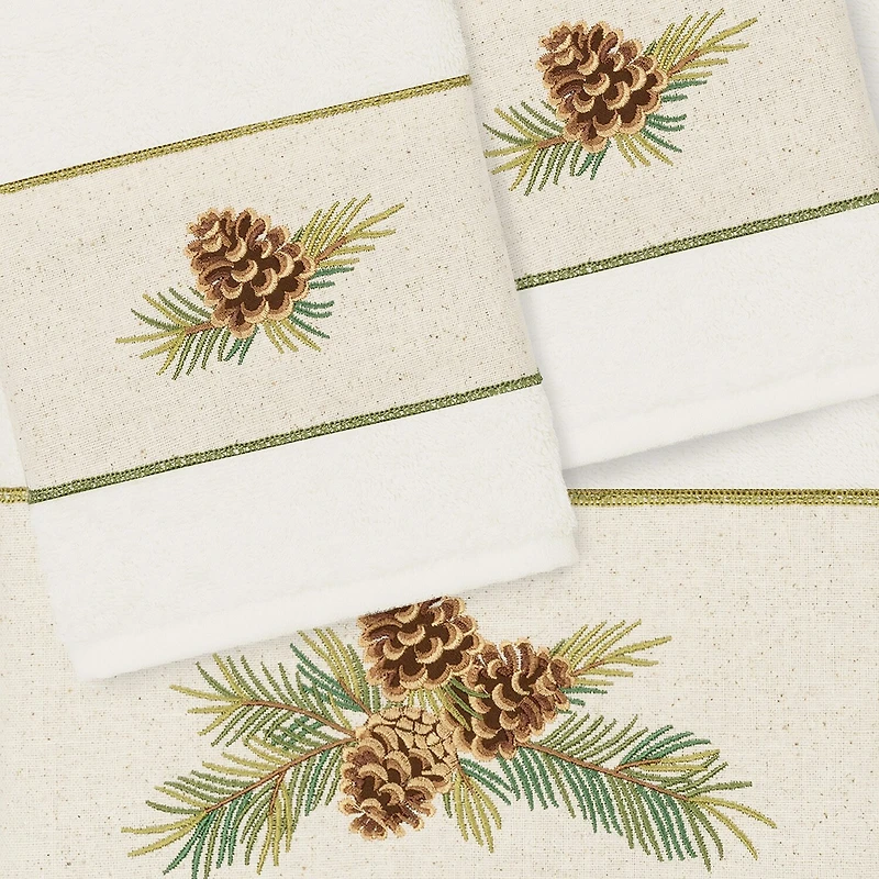 Linum Home Textiles Pierre Embellished 3-pc. Bath Towel Set