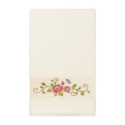 Linum Home Textiles Rebecca Embellished Floral Bath Towel