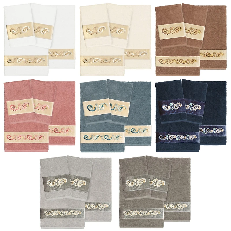 Linum Home Textiles Mackenzie Embellished -pc. Bath Towel Set