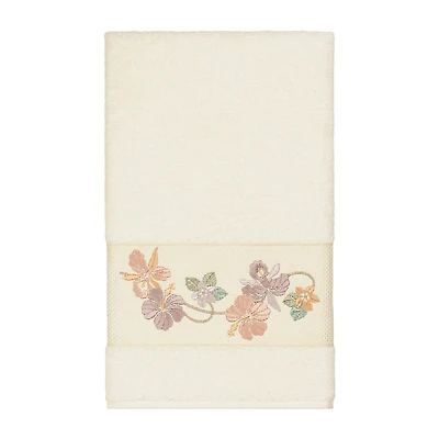 Linum Home Textiles Caroline Embellished Floral Bath Towel