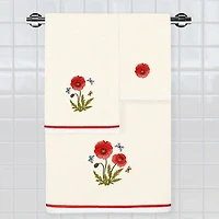 Linum Home Textiles Polly 2-pc. Embellished Floral Bath Towel