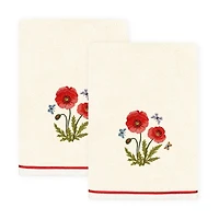 Linum Home Textiles Polly 2-pc. Embellished Floral Bath Towel