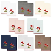 Linum Home Textiles Polly 2-pc. Embellished Floral Bath Towel