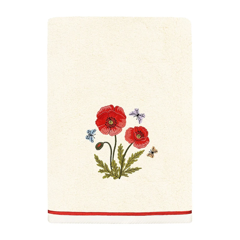 Linum Home Textiles Polly 2-pc. Embellished Floral Bath Towel
