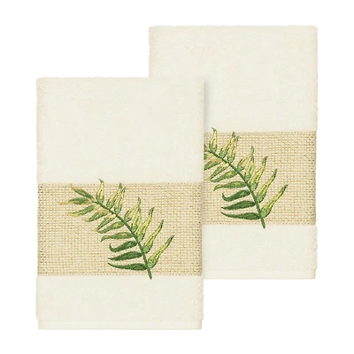 Linum Home Textiles Zoe Embellished 2-pc. Hand Towel