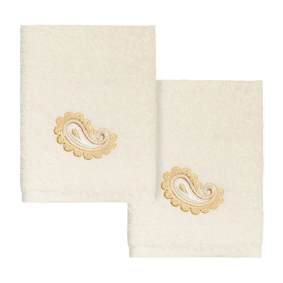 Linum Home Textiles Mackenzie Embellished 2-pc. Washcloth