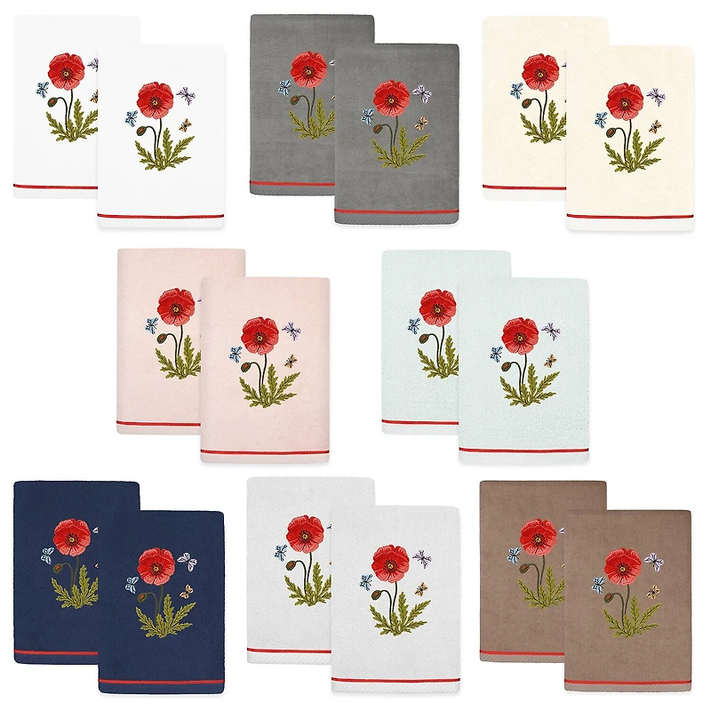 Linum Home Textiles Polly Embellished 2-pc. Hand Towel