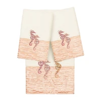 Linum Home Textiles Sofia Embellished 3-pc. Bath Towel Set