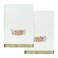 Linum Home Textiles Verano Embellished 2-pc. Floral Bath Towel