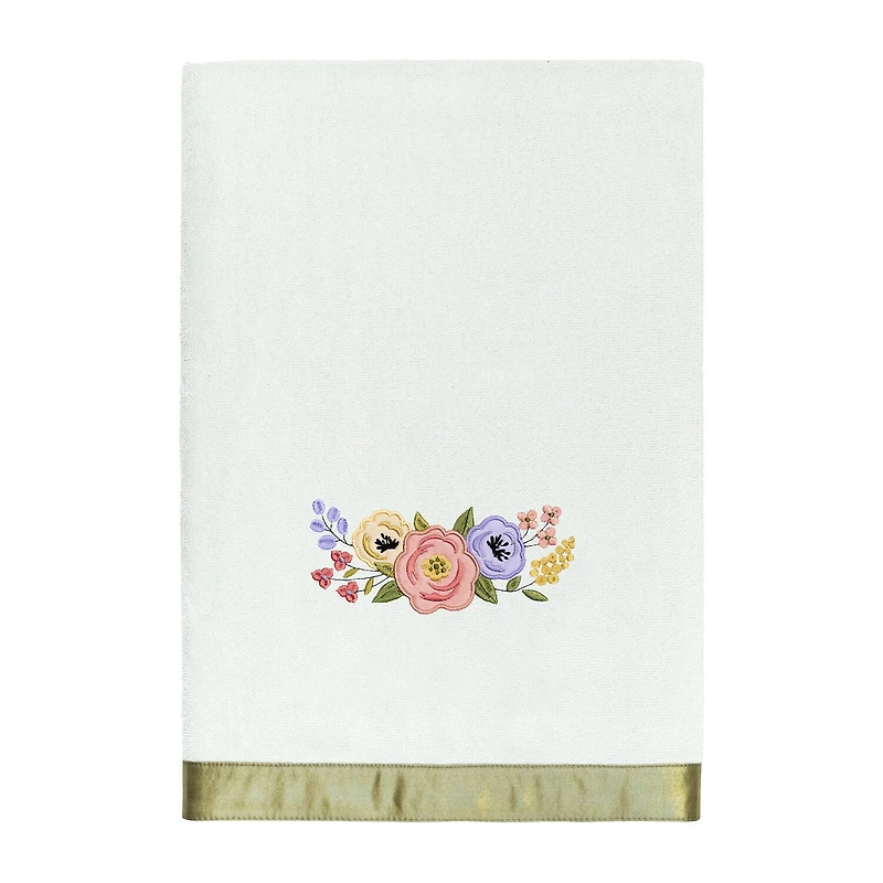 Linum Home Textiles Verano Embellished 2-pc. Floral Bath Towel