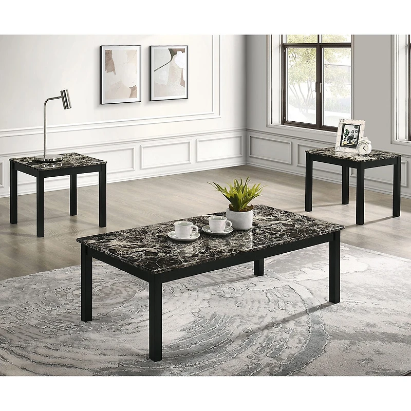 Funiture Of America Linel Easy Setup Coffee Table Set