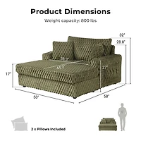Furniture Of America Nattel Upholstered Chaise Lounges