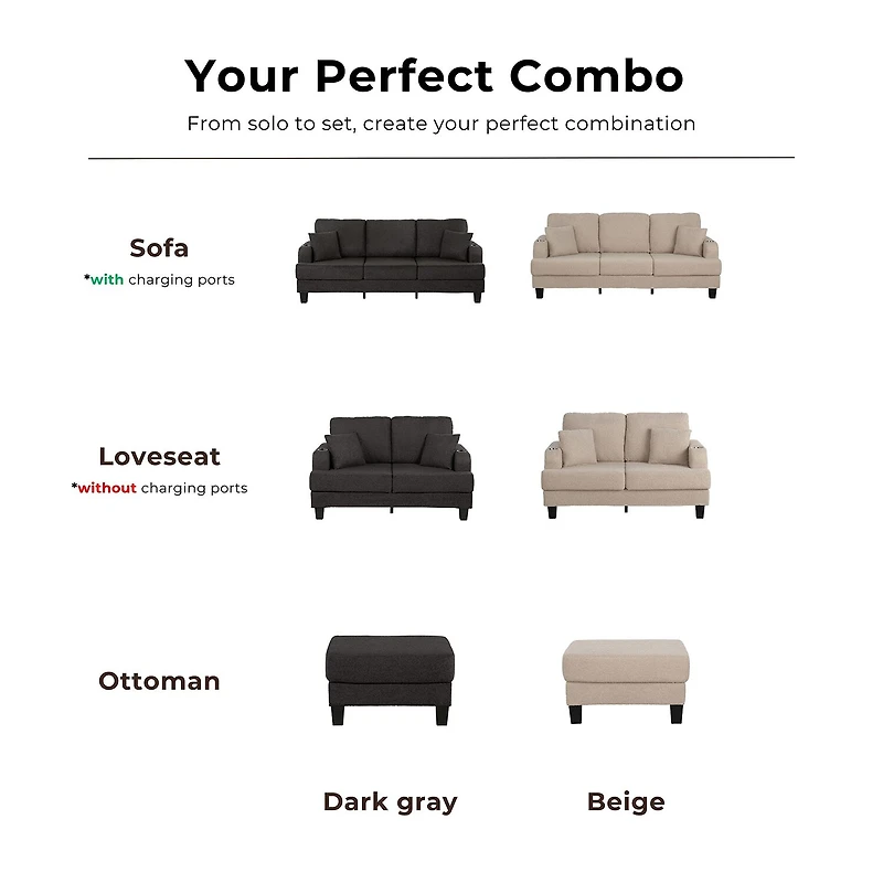 Furniture Of America Colby Upholstered Sofa
