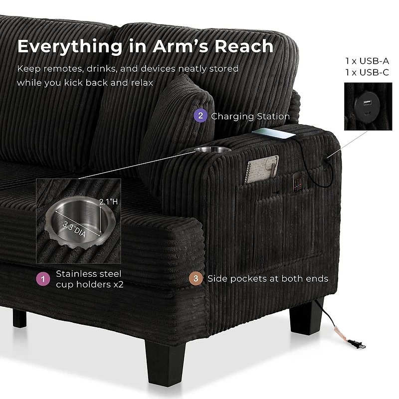 Furniture Of Americ Kasin Upholstered Sofas