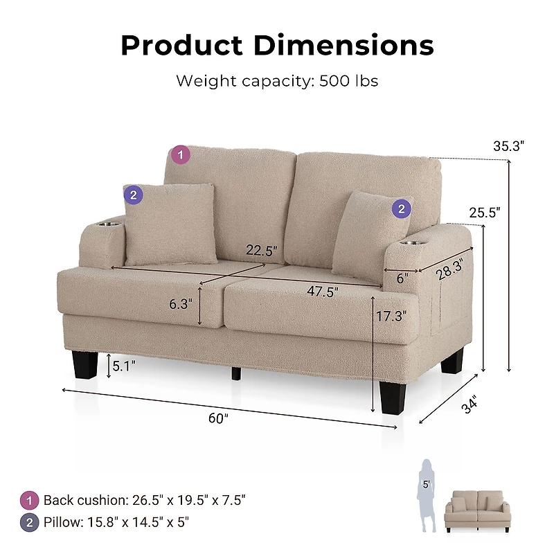 Furniture Of America Colby Upholstered Loveseat