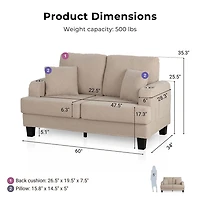 Furniture Of America Colby Upholstered Loveseat
