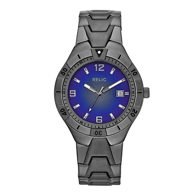 Relic® Vince Mens Gunmetal Degrade Dial Bracelet Watch ZR12056