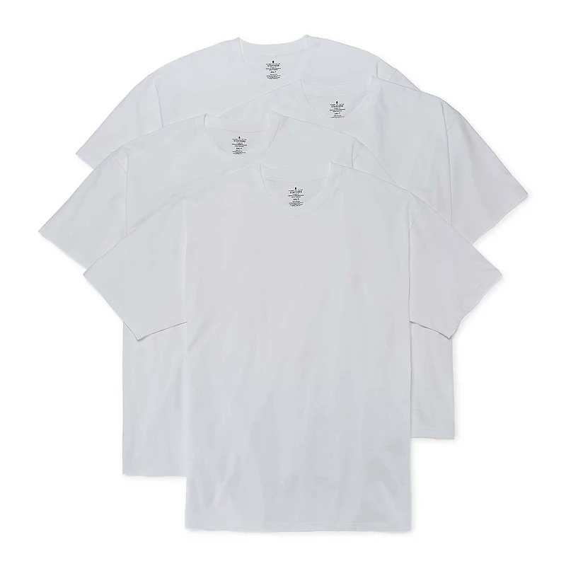 Stafford Heavyweight Mens 4 Pack Short Sleeve Crew Neck T-Shirt Big and Tall