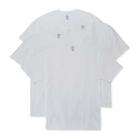 Stafford Heavyweight Mens 4 Pack Short Sleeve Crew Neck T-Shirt Tall