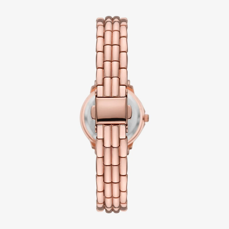 Geneva Womens Crystal Accent Rose Goldtone Bracelet Watch Fmdjm285