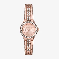Geneva Womens Crystal Accent Rose Goldtone Bracelet Watch Fmdjm285