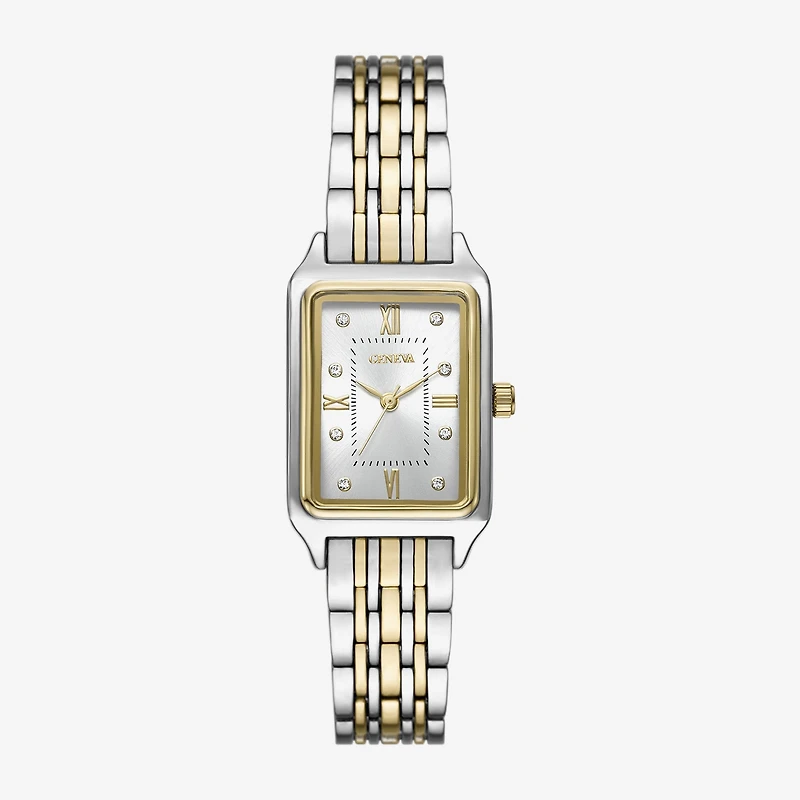 Geneva Womens Crystal Accent Two Tone Bracelet Watch Fmdjm287