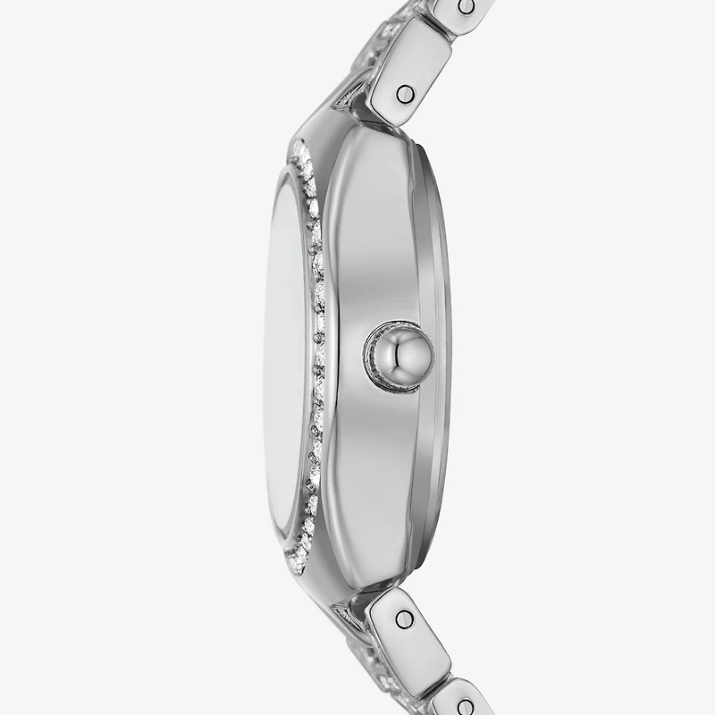 Geneva Womens Crystal Accent Silver Tone Bracelet Watch Fmdjm291