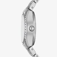 Geneva Womens Crystal Accent Silver Tone Bracelet Watch Fmdjm291