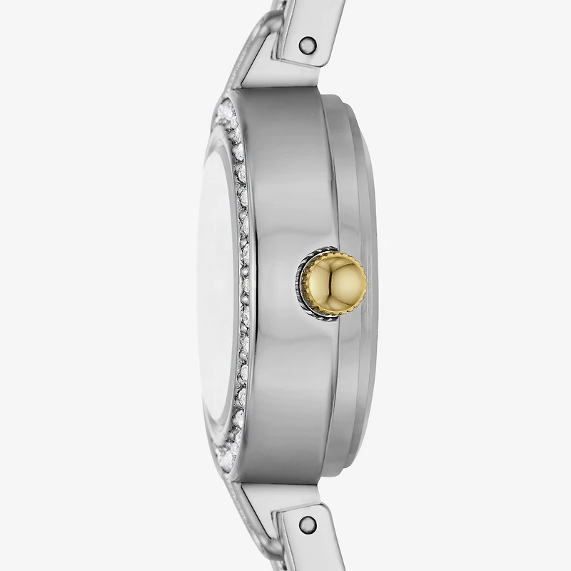 Geneva Geneva Ladies Womens Crystal Accent Silver Tone 2-pc. Watch Boxed Set Fmdjset078