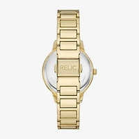 Relic By Fossil Womens Gold Tone Bracelet Watch Zr97011