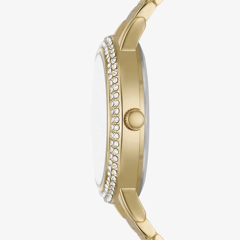 Relic By Fossil Womens Gold Tone Bracelet Watch Zr97011