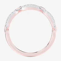 G-H / Si1-Si2) Womens 1/4 CT. T.W. Lab Grown White Diamond 10K Gold Cocktail Ring