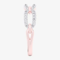 G-H / Si1-Si2) Womens 1/4 CT. T.W. Lab Grown White Diamond 10K Gold Cocktail Ring