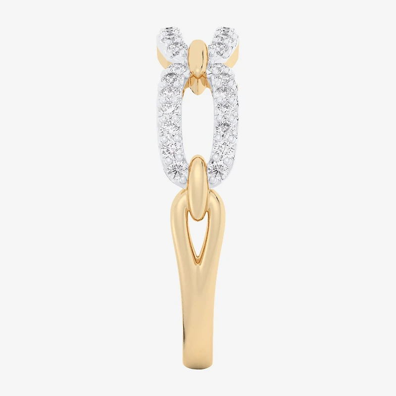 (G-H / Si1-Si2) Womens 1/4 CT. T.W. Lab Grown White Diamond 10K Gold Band