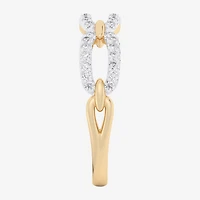 (G-H / Si1-Si2) Womens 1/4 CT. T.W. Lab Grown White Diamond 10K Gold Band