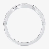 (G-H / Si1-Si2) Womens 1/4 CT. T.W. Lab Grown White Diamond 10K Gold Cocktail Ring