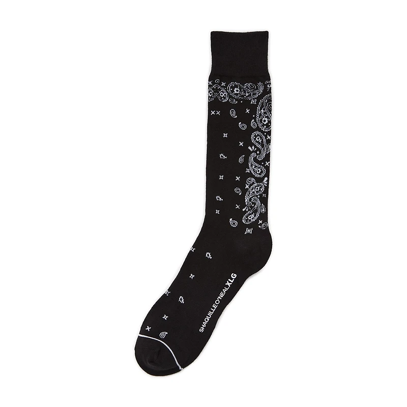 Shaquille O'Neal XLG™ Dress Mens 1 Pair Big and Tall Crew Socks