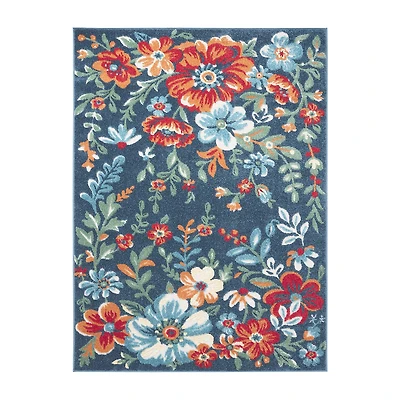 Town And Country Hibiscusbloom Floral Outdoor Indoor Rectangular Area Rug