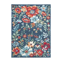 Town And Country Hibiscusbloom Floral Outdoor Indoor Rectangular Area Rug