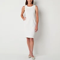 Maya Brooke Womens Pearl Trim Jacket Dress