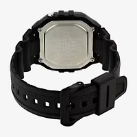 Casio Mens Digital Black Strap Watch W218h-1avos