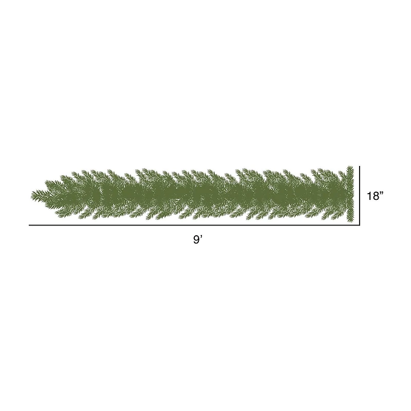 Vickerman 9' Oregon Fir Christmas Garland with 150 Warm White LED Lights